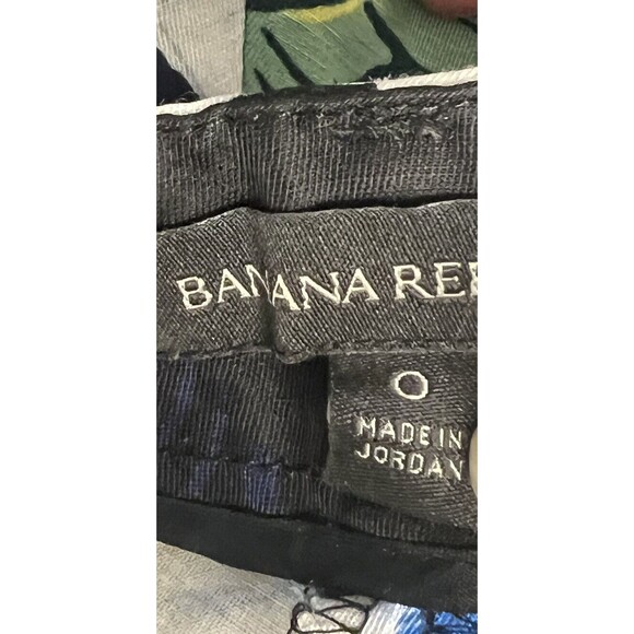 Banana Republic Avery-Fit Floral Pants Rayon Linen Black Inseam 26 Size 0 Career - Picture 7 of 9